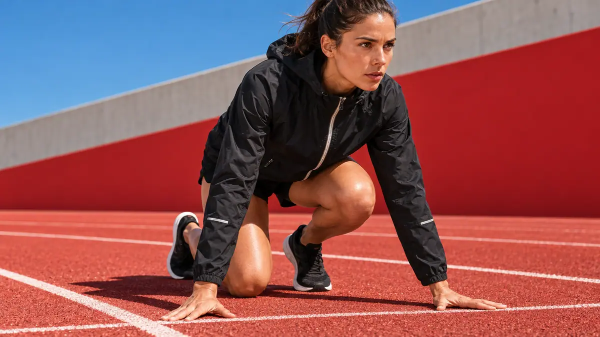Track lane sprint start — result