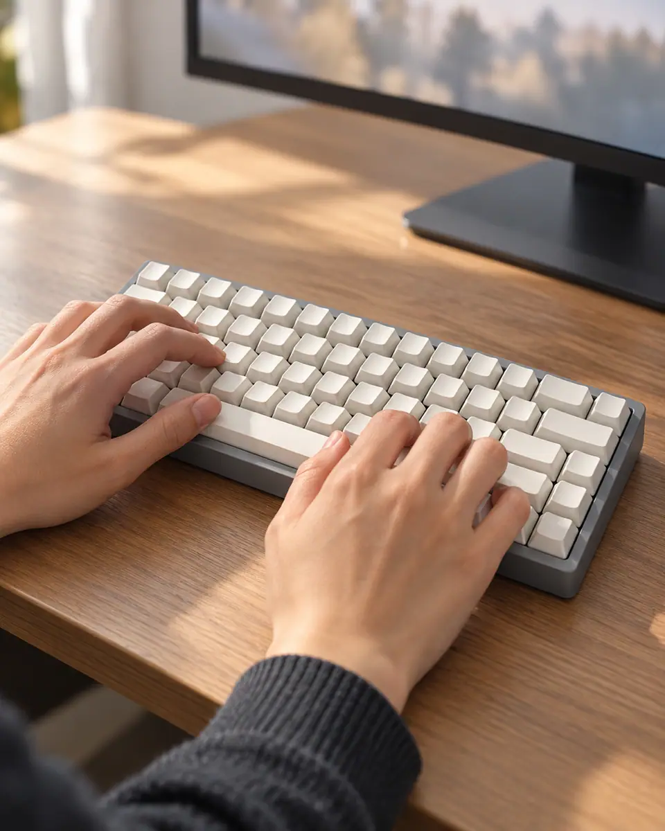 Hand typing — result