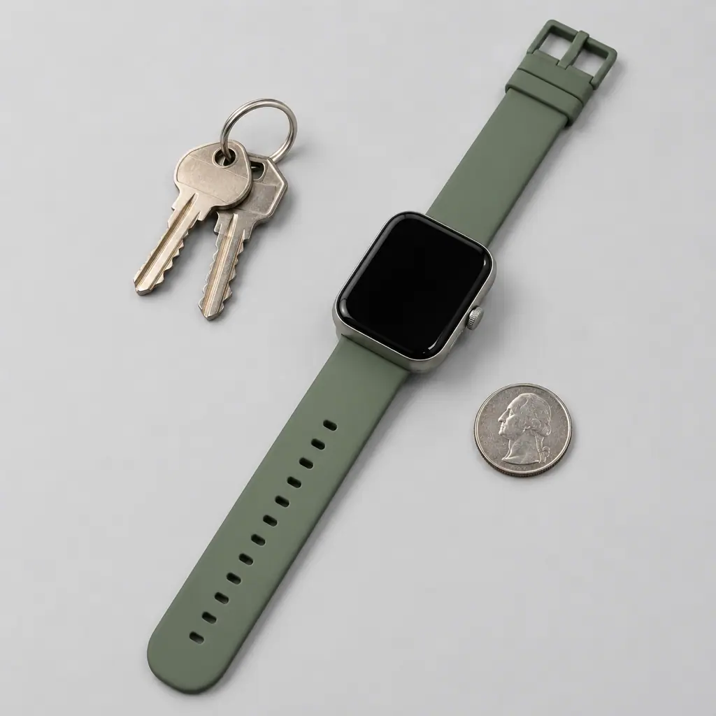 Scale with coin and keys — result