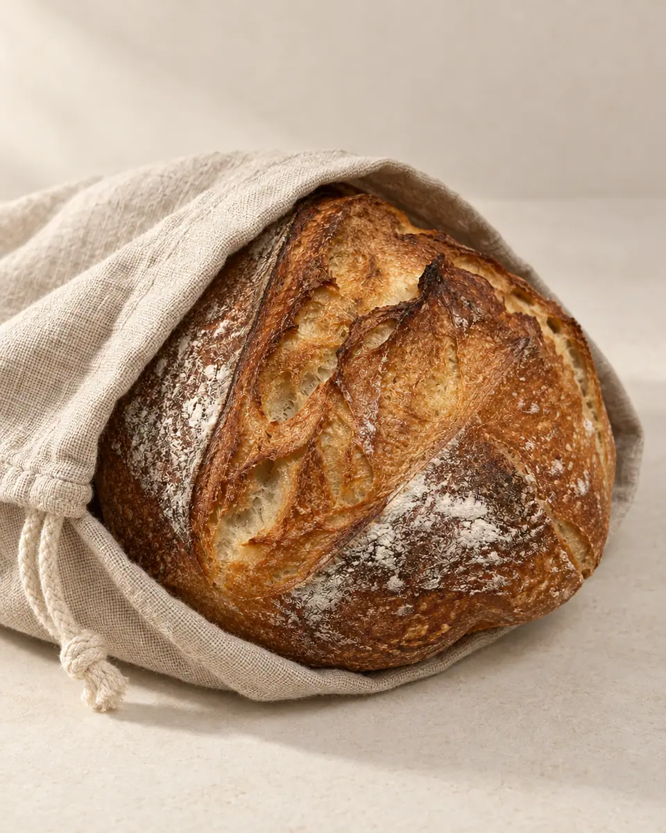Linen bread bag — result