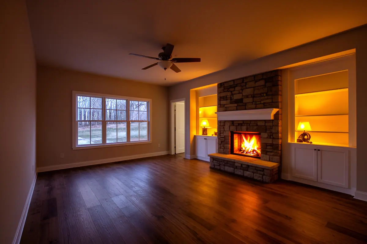 Fireplace on — result