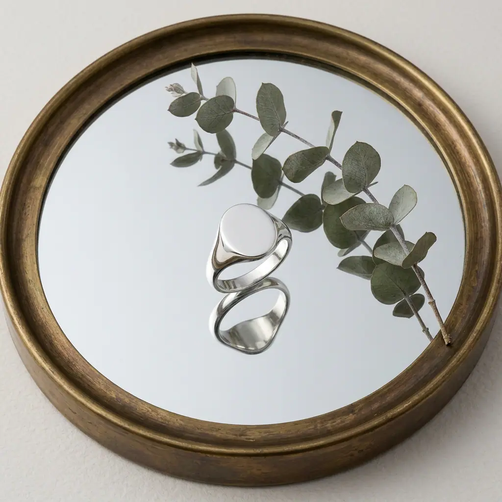 Mirror tray flat lay — result