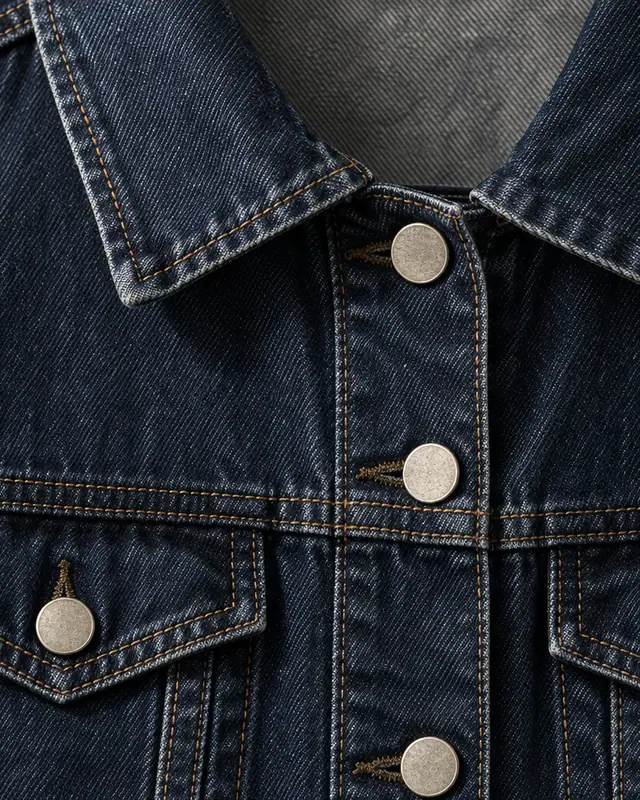 Button and seam detail — Apparel on model AI photo