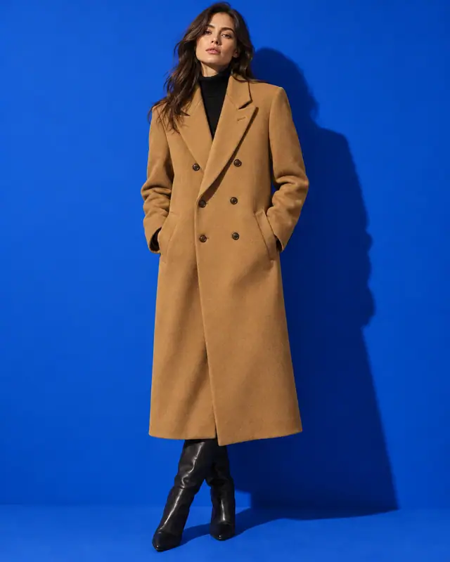 Colour block backdrop — Apparel on model AI photo