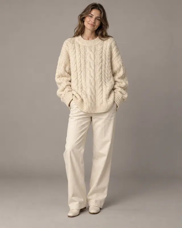 Studio seamless full length — Apparel on model AI photo