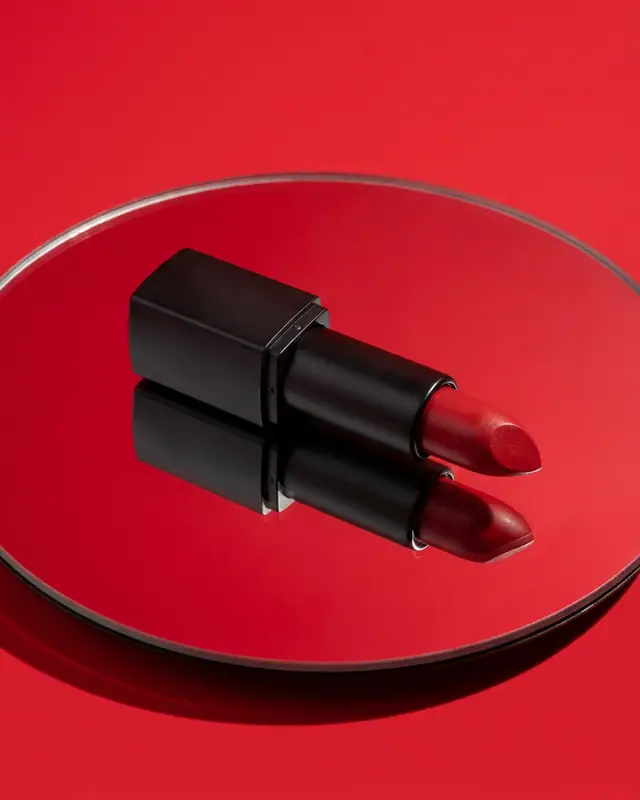 Lipstick on mirror — Cosmetics AI photo