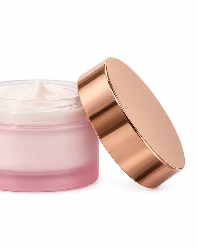 Marketplace white jar — Cosmetics AI photo