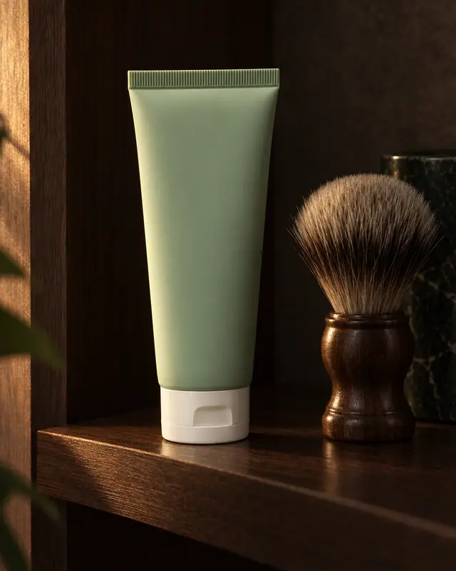 Men's grooming wood — Cosmetics AI photo