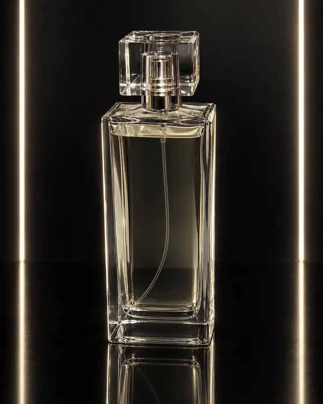 Moody black glass — Cosmetics AI photo