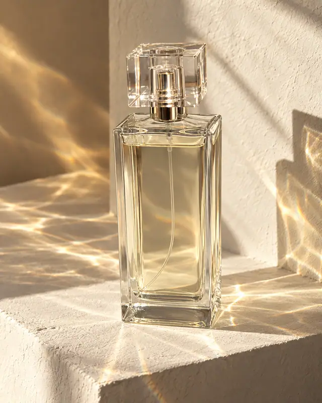 Perfume sunlight caustics