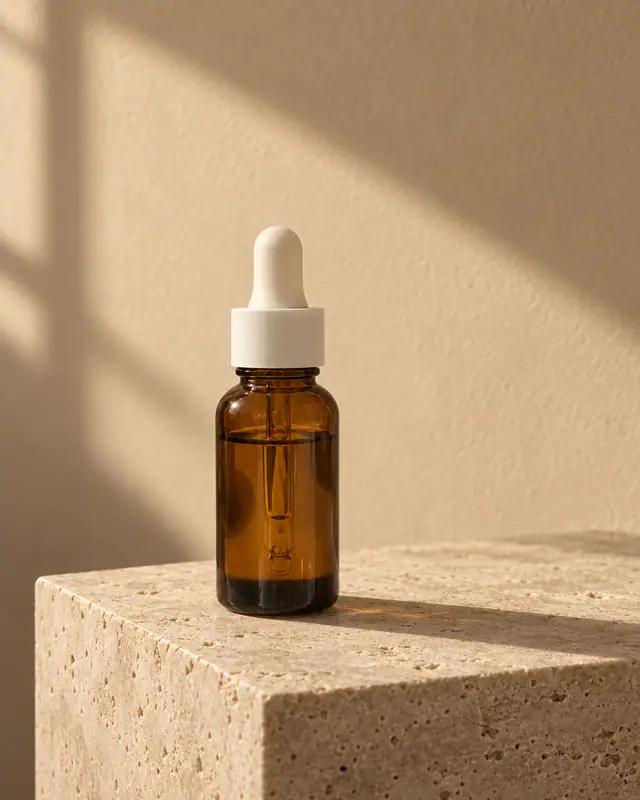 Travertine morning — Cosmetics AI photo