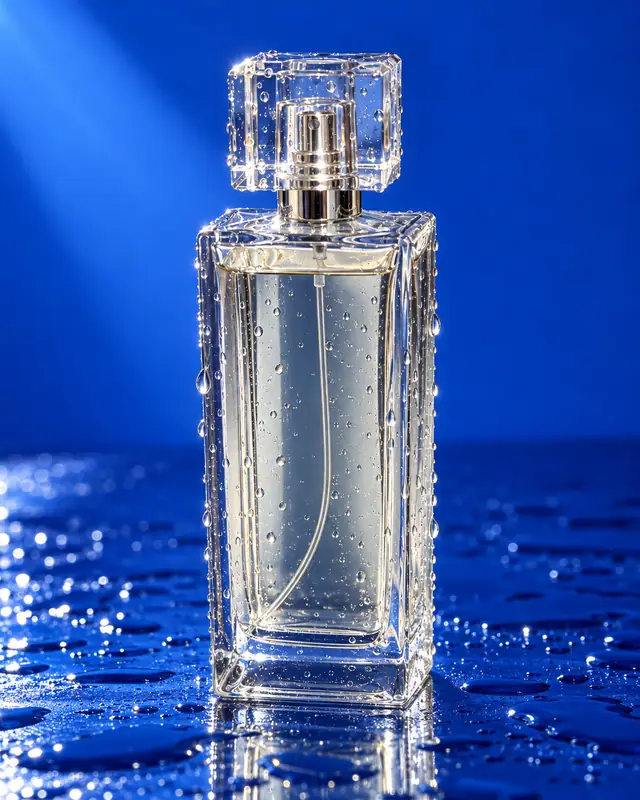 Wet look droplets — Cosmetics AI photo