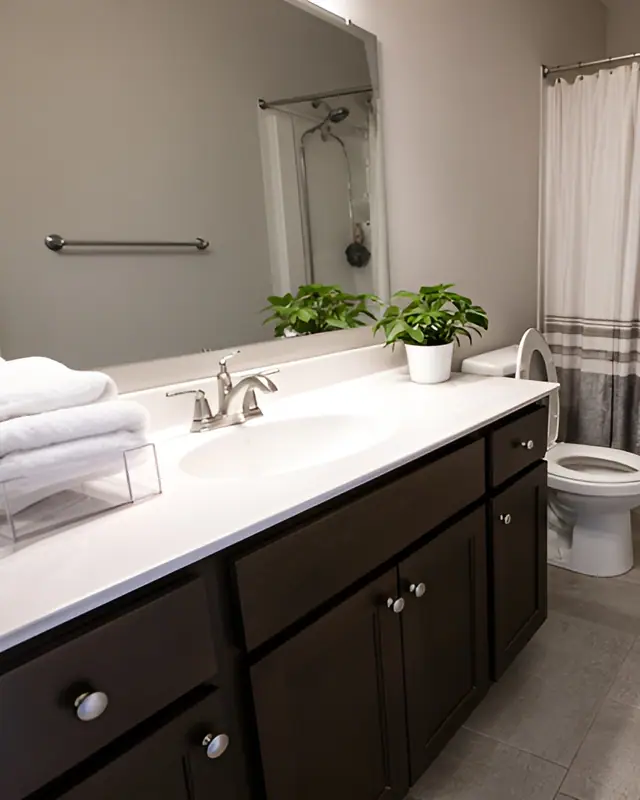 Declutter bathroom — Decluttering AI photo