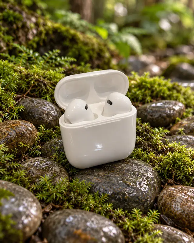 Pebbles and moss — Electronics AI photo
