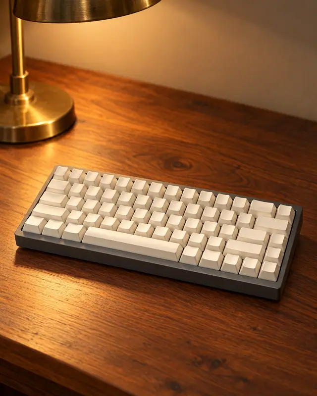 Retro wood desk — Electronics AI photo