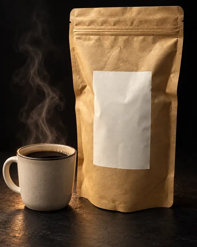 Coffee steam swirl — Food & drink AI photo
