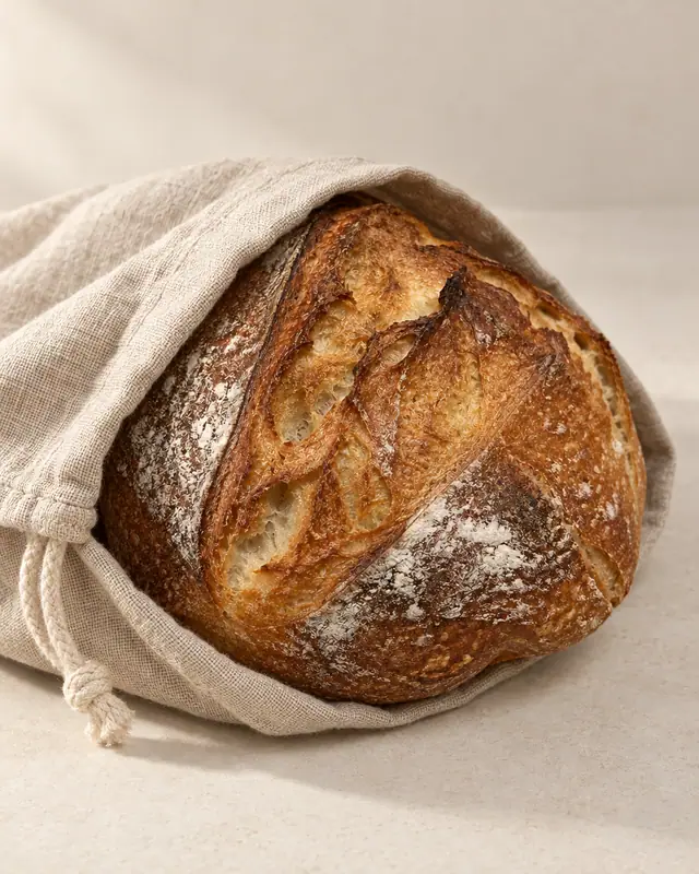Linen bread bag — Food & drink AI photo