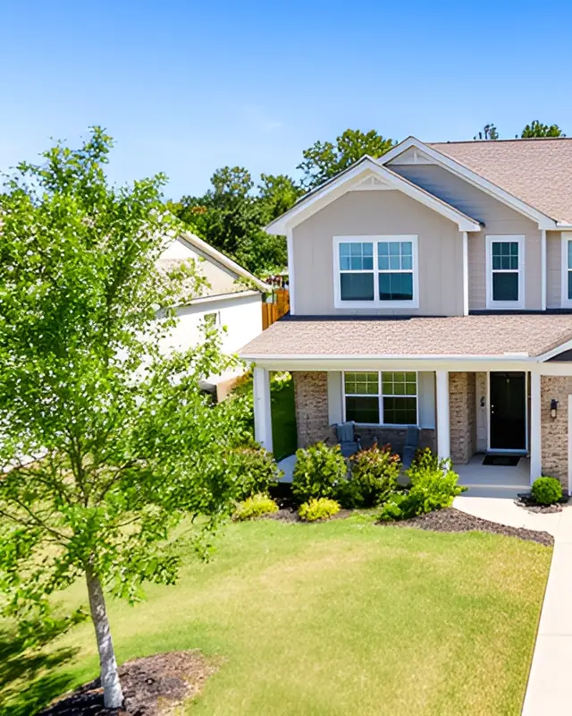 Aerial-style front — Listing hero shots AI photo