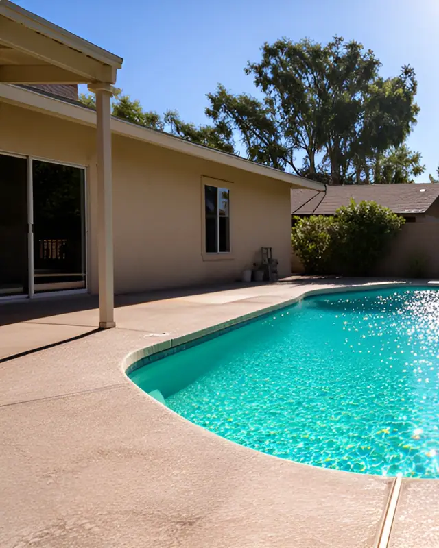 Pool sparkle — Listing hero shots AI photo