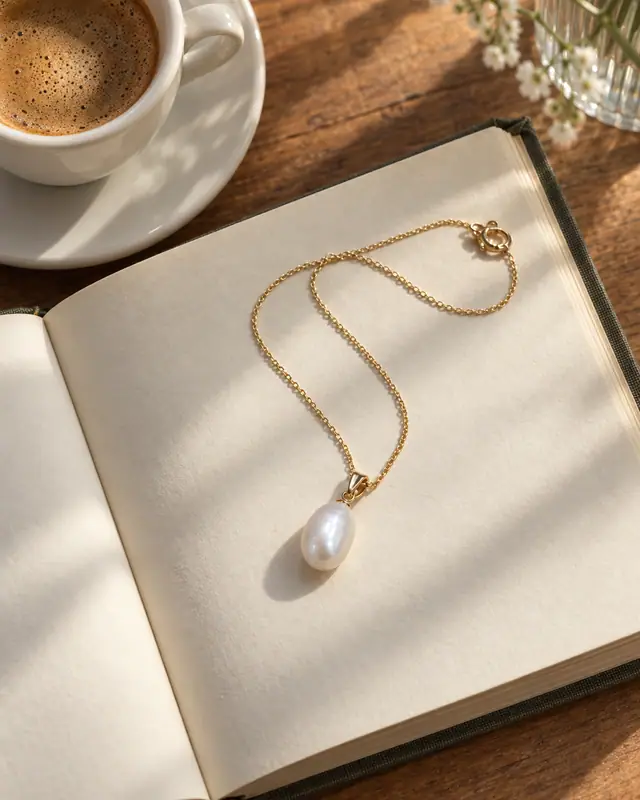 Book and coffee — Jewelry AI photo