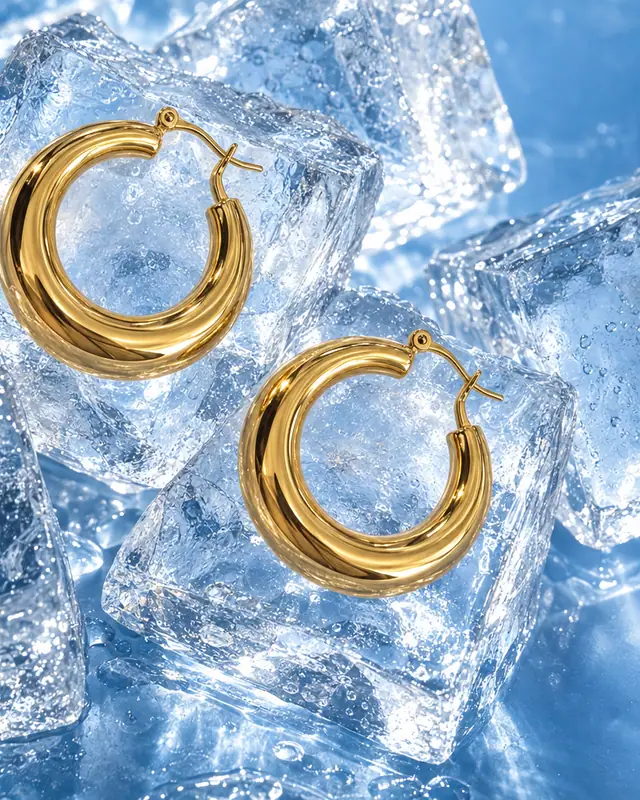 Ice cubes cool — Jewelry AI photo