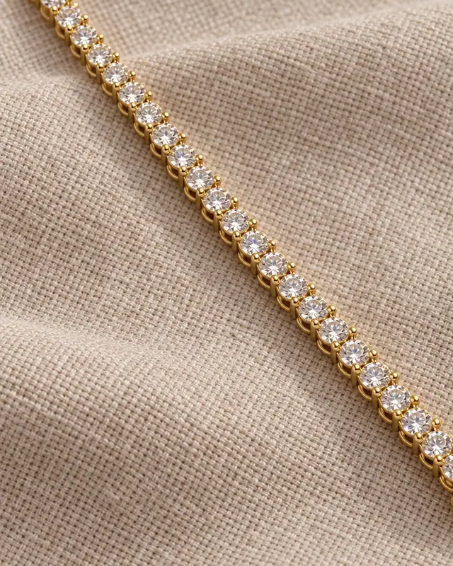 Linen texture macro — Jewelry AI photo