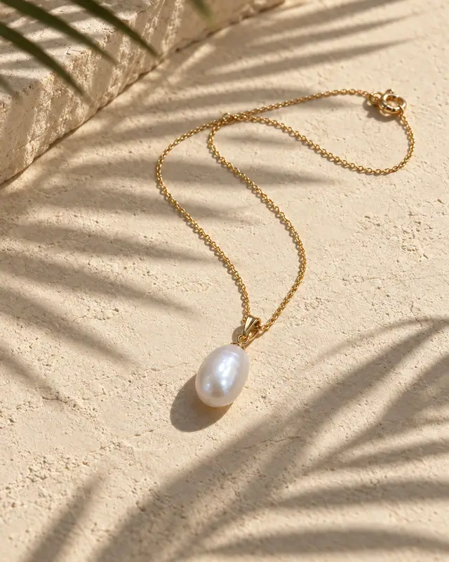 Shadow play palm leaves — Jewelry AI photo