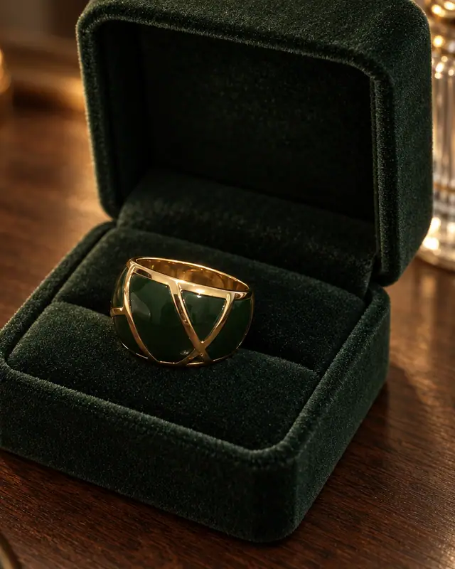 Velvet ring box — Jewelry AI photo