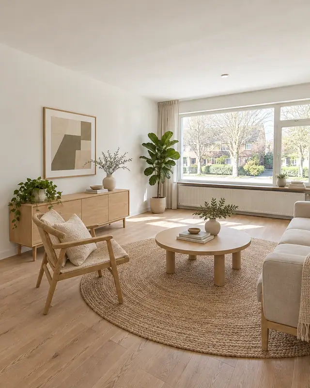 Scandinavian living room — Virtual staging AI photo